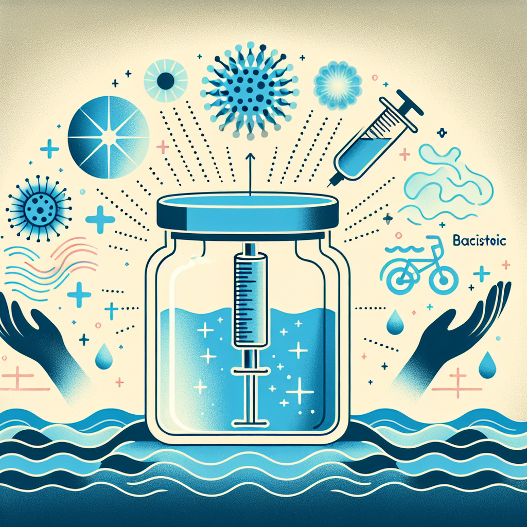 Agua bacteriostática para inyección y reducción de la ansiedad social
