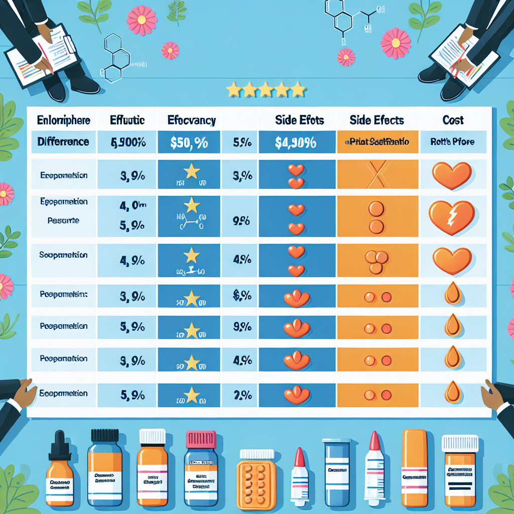 Diferencias de resultados entre marcas de Enclomiphene citrate